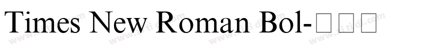 Times New Roman Bol字体转换